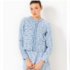 Lilly Pulitzer Kavita Boucle Jacket in Bonair Blue